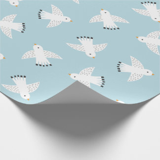 Cute Fiskmås på ljusblått Presentpapper