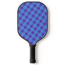 Cute Fitness Lila Checkered Pickleball Paddle