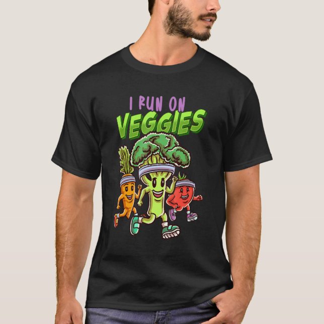Cute Fitness Trainer I Springa på Veggies Gym Card T Shirt (Framsida)