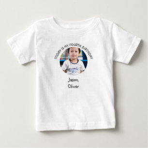 Cute Fjärde Namn-rundfoto-Födelsedagsfesten,  T Shirt