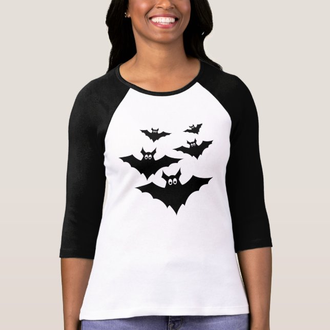 Cute-fladdermöss som korsar långärmad t-shirt för  (Framsida)