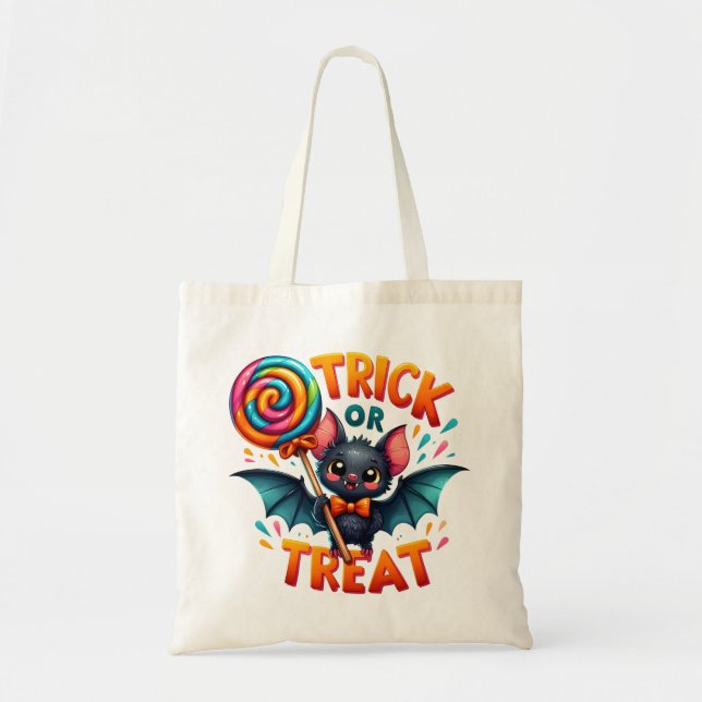 Cute Fladdermus Bus eller godis Bag Tygkasse (Framsidan)