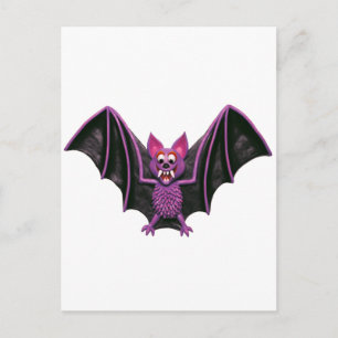 Cute Fladdermus Halloween fest Vykort