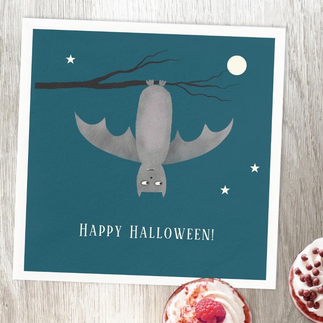 Cute Fladdermus Halloween Pappersservett (Skapare uppladdad)