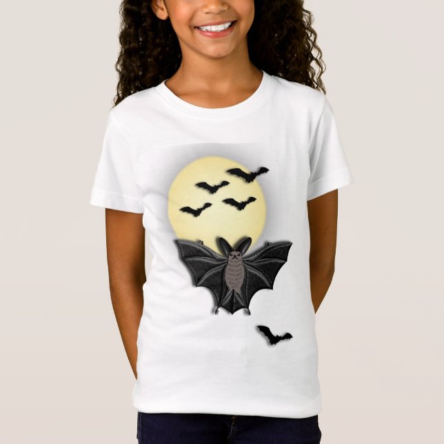 Cute Fladdermus Halloween Tee (Framsida)