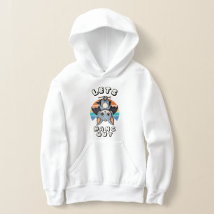 Cute Fladdermus Hanging and Retro Sunset Låt oss T Shirt