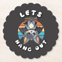 Cute Fladdermus Hanging and Retro Sunset | Låt oss