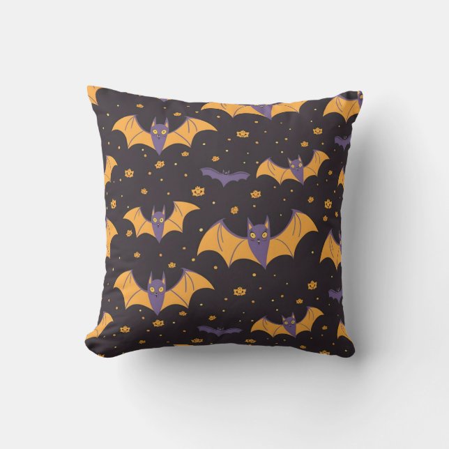 Cute Fladdermus Mönster Kudde (Framsida)