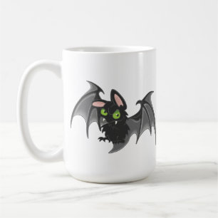 Cute Fladdermus och Spider Halloween Kaffemugg