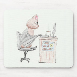 Cute Fladdermus på Desk Musmatta
