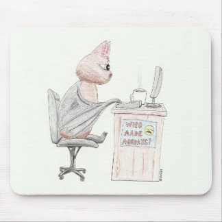 Cute Fladdermus på Desk Musmatta