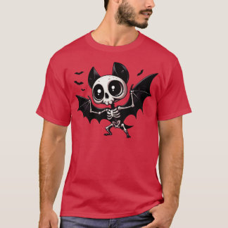 Cute Fladdermus Skeleton T Shirt
