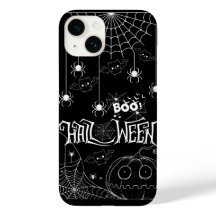 Cute Fladdermus & Spooky Pumpkins iphone case