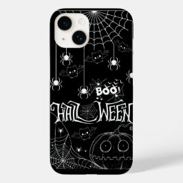 Cute Fladdermus & Spooky Pumpkins iphone case