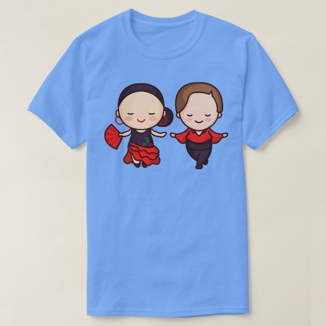 Cute Flamenco Dancer par Characters T Shirt (Design framsida)