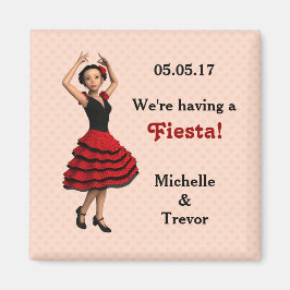 Cute Flamenco Dancer (Personlig) Magnet