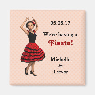 Cute Flamenco Dancer (Personlig) Magnet