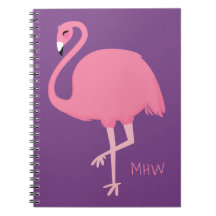 Cute Flamingo anpassningsbar monogram bärbar dator