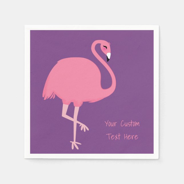 Cute Flamingo anpassningsbar text pappra blöjor Pappersservett (Framsidan)
