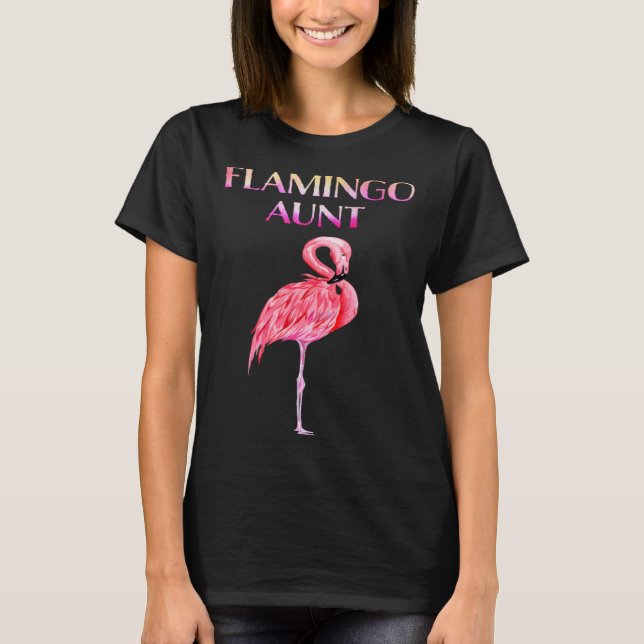 Cute Flamingo Aunt Awesome Christmas T Shirt (Framsida)