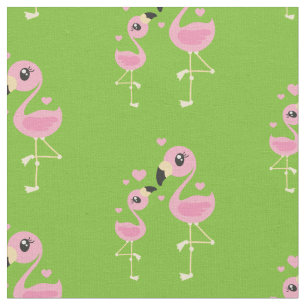 Cute Flamingo Baby Nursery Decor Fabric Tyg