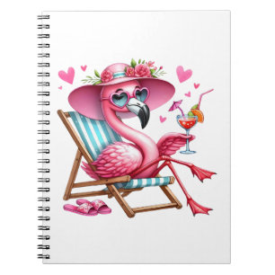 Cute Flamingo Clipart Anteckningsbok