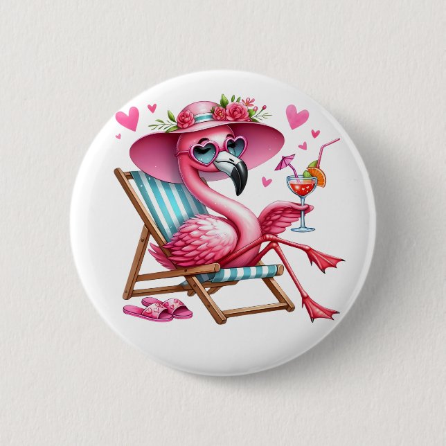 Cute Flamingo Clipart Knapp (Framsida)