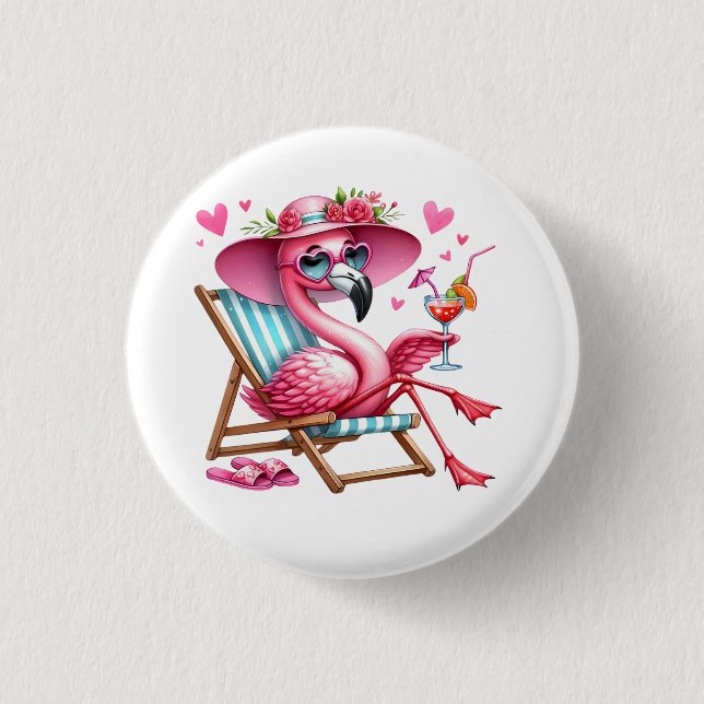 Cute Flamingo Clipart Knapp (Framsida)