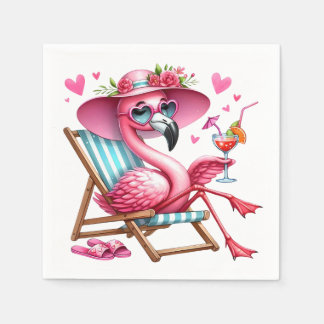 Cute Flamingo Clipart Pappersservett