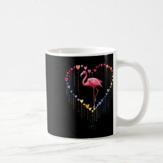 Cute Flamingo in Heart Kärlek för Roligt Djurälska Kaffemugg