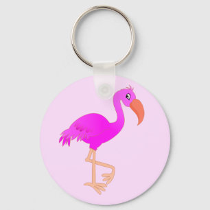Cute Flamingo - Lycklig Nyckelring