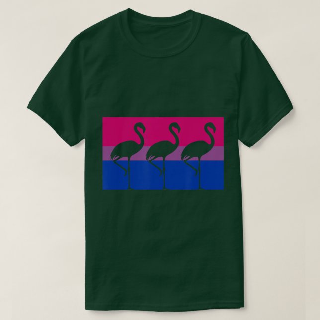 Cute Flamingo Party Gay Bisexual Pride Flagga Flor T Shirt (Design framsida)