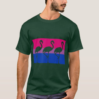 Cute Flamingo Party Gay Bisexual Pride Flagga Flor T Shirt
