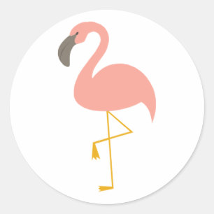 Cute Flamingo Stickers Runt Klistermärke