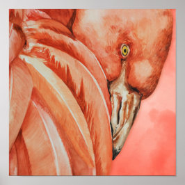 Cute Flamingo Teckning Poster