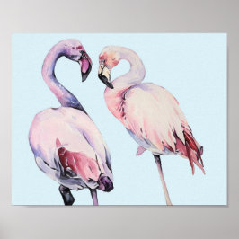 Cute Flamingo Teckning Poster