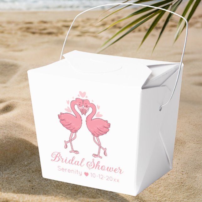 Cute Flamingo Tropical Pink Hawaiian Bridal Shower Presentaskar (Skapare uppladdad)