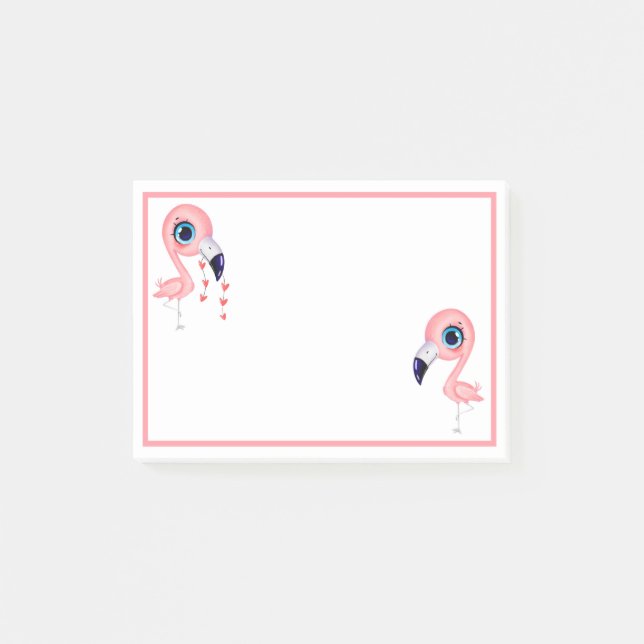 Cute Flamingos Post-it Block (Framsida)