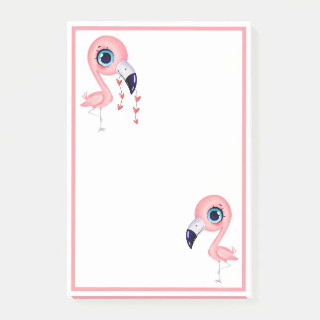 Cute Flamingos Post-it Block (Framsida)