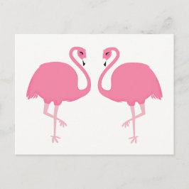 Cute Flamingos vykort