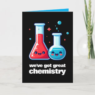 Cute Flask & Tube Vi har Har Underbar kemi Kort
