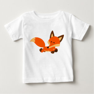 Cute Fleet Tecknad Fox Baby T-Shirt