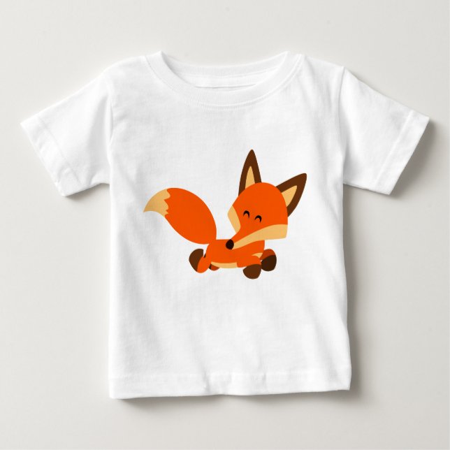 Cute Fleet Tecknad Fox Baby T-Shirt (Framsida)