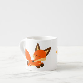 Cute Fleet Tecknad Fox Espresso Mugg Espressomugg