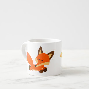 Cute Fleet Tecknad Fox Espresso Mugg Espressomugg