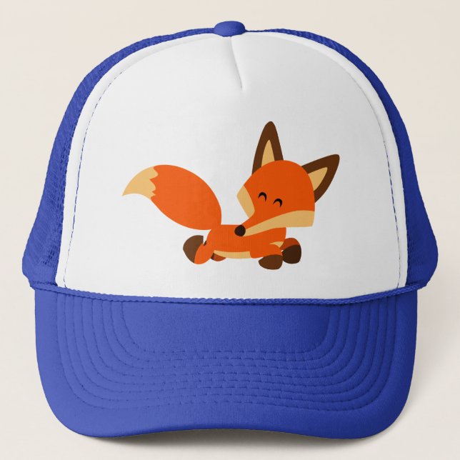 Cute Fleet Tecknad Fox Hat Truckerkeps (Framsida)