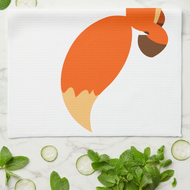 Cute Fleet Tecknad Fox Kitchen Towel Kökshandduk (Vikta)
