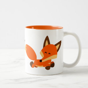 Cute Fleet Tecknad Fox Mugg