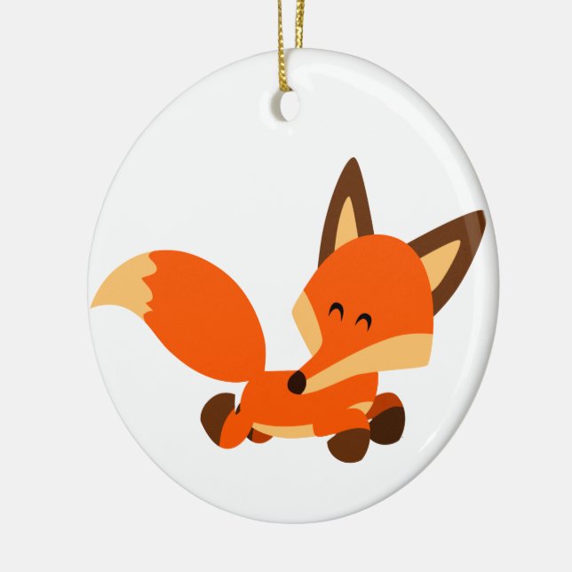 Cute Fleet Tecknad Fox Ornament (Vänster)