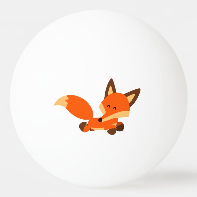 Cute Fleet Tecknad Fox Ping Pong Boll (Framsidan)
